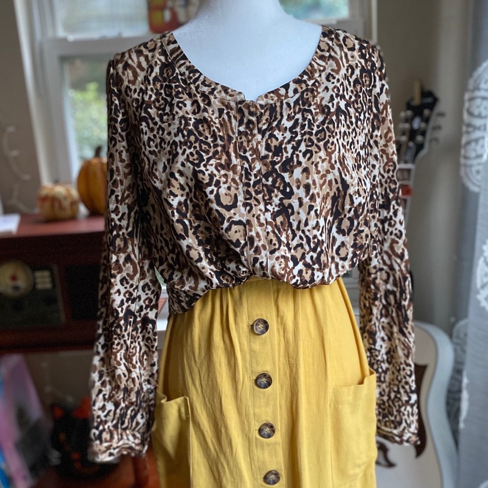 Leopard print blouse - M - Merona
